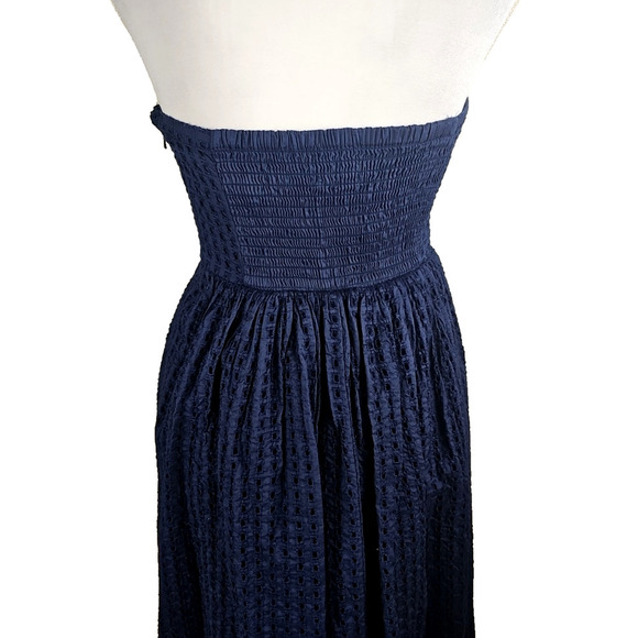Old Navy ~Woman Size 8~ Navy Blue Strapless Mini Dress Cotton NWT. - Picture 9 of 12